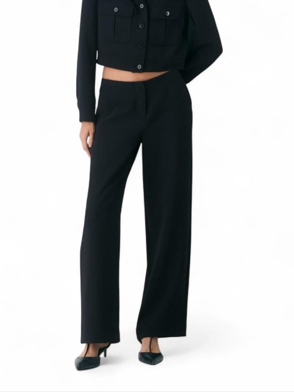 Aritzia Wilfred Ensemble Crepette Black Pants Size 8